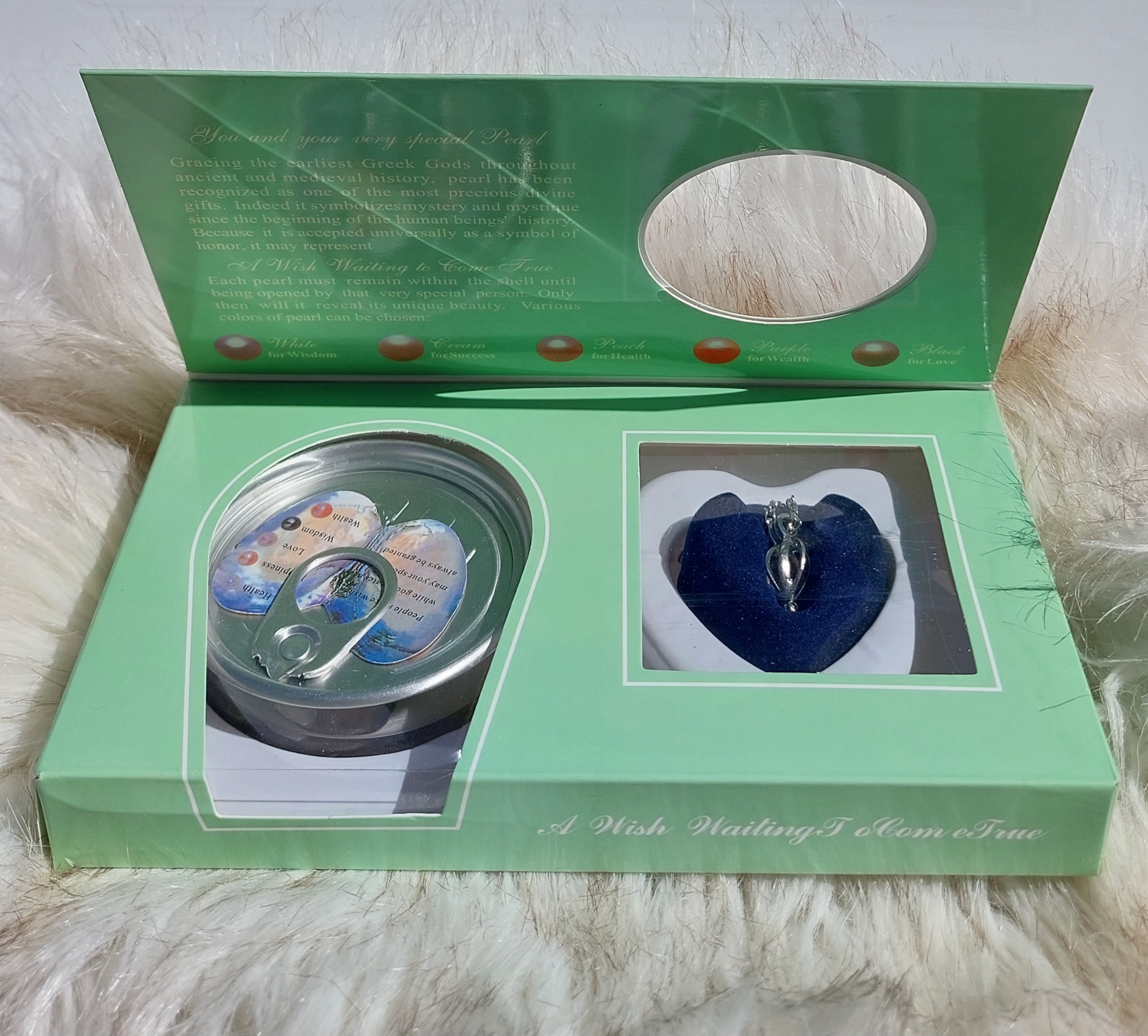 گردنبند مروارید عشق استیل رنگ ثابت مدل کنسرو صدفی مروارید دار با زنجیر ۳۵ سانتی