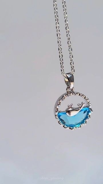 گردنبند زنانه مدل وال با زنجیر استیل ۴۵ سانتی